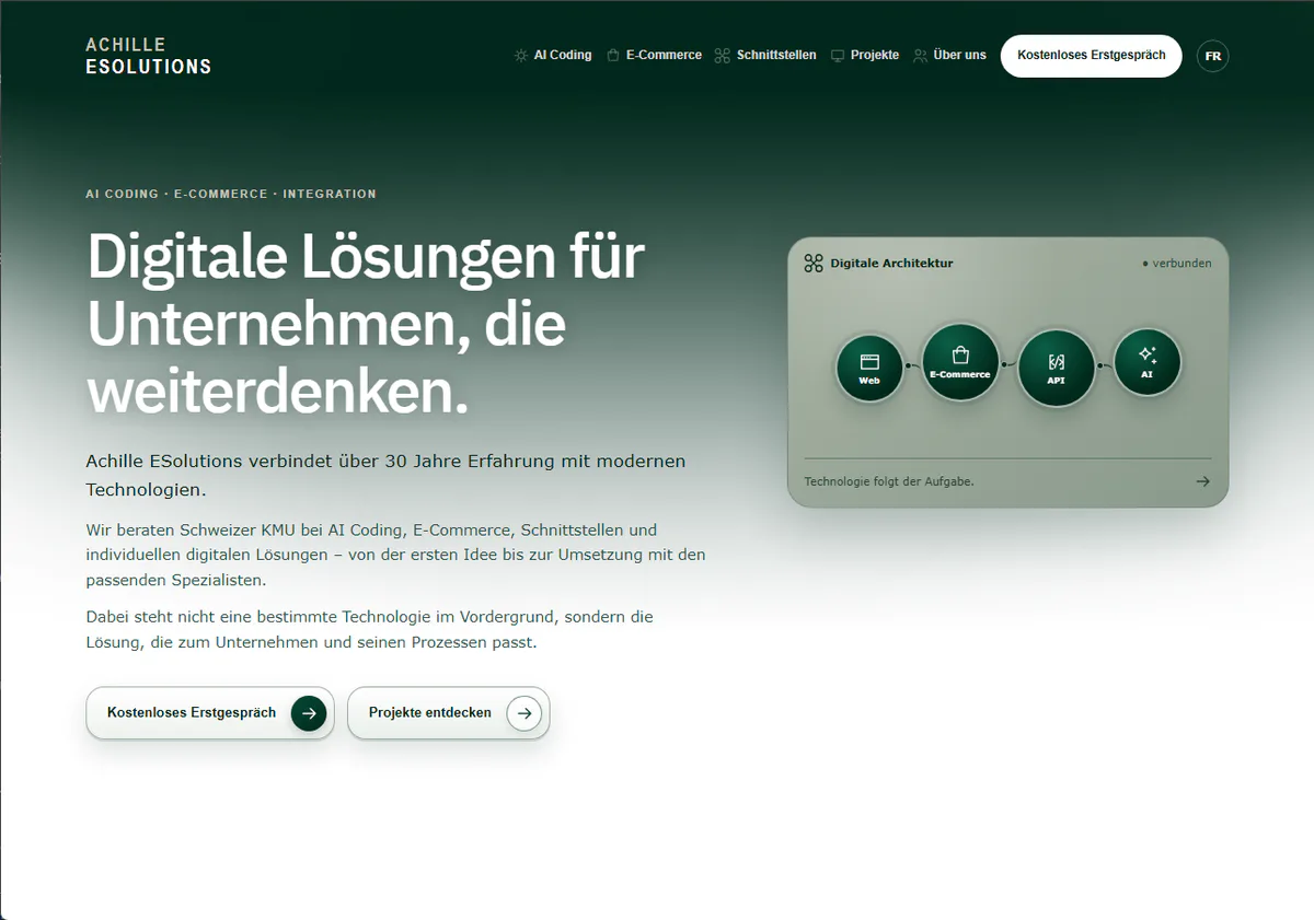 Startseite von achille.ch